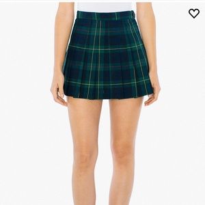 American Apparel green plaid tennis skirt NEW*